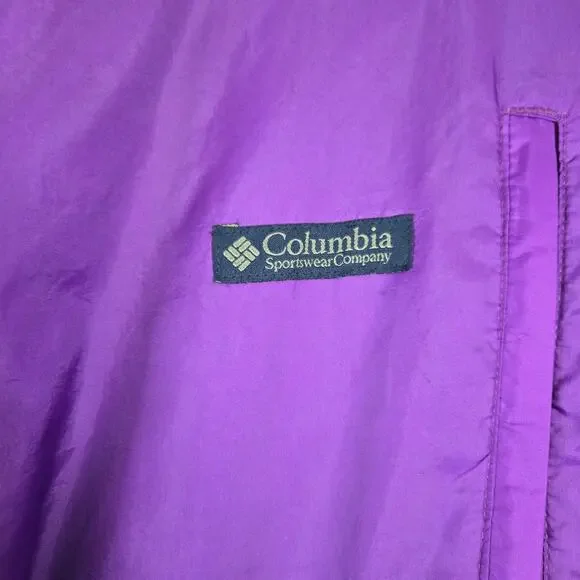 Vintage Columbia Coat Womens Medium Purple Nylon Ski Jacket 0718 - Picture 3 of 10